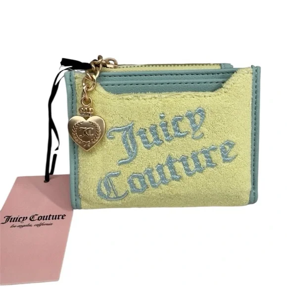 NWT Juicy Couture Gelato On The Beach Bifold With Pullout Wallet Yellow Pearl - Picture 1 of 4